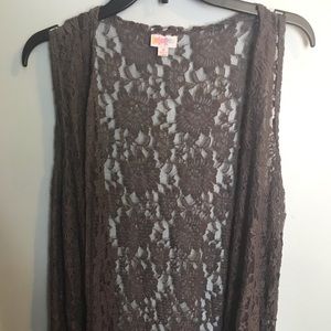 Lularoe Joy Charcoal Grey Duster Medium